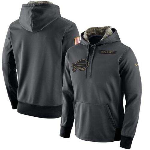 Men's Buffalo Bills Nike Anthracite Salute to Service Player Performance Hoodie